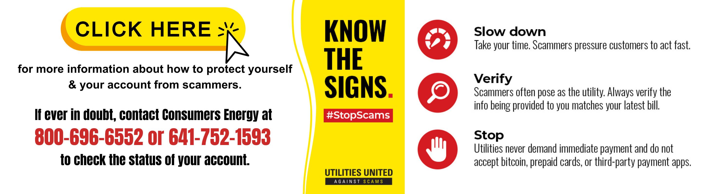 Know the signs of a utility scam