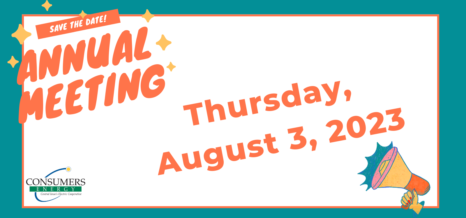 Save the date! Annual Meeting Thursday, August 3, 2023